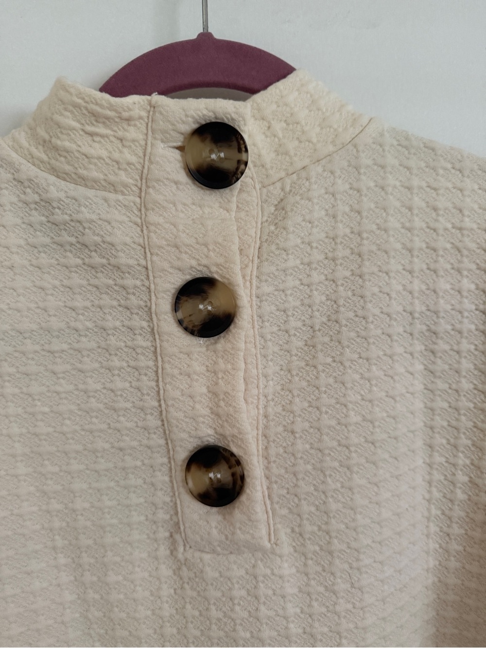 Textured Top with Buttons - Picture 4 of 5
